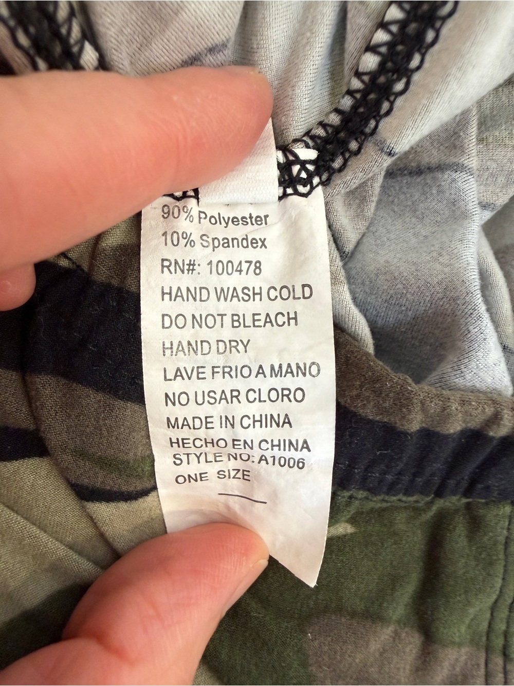 Diva Camo Leggings NWOT – One Size - Picture 4 of 4